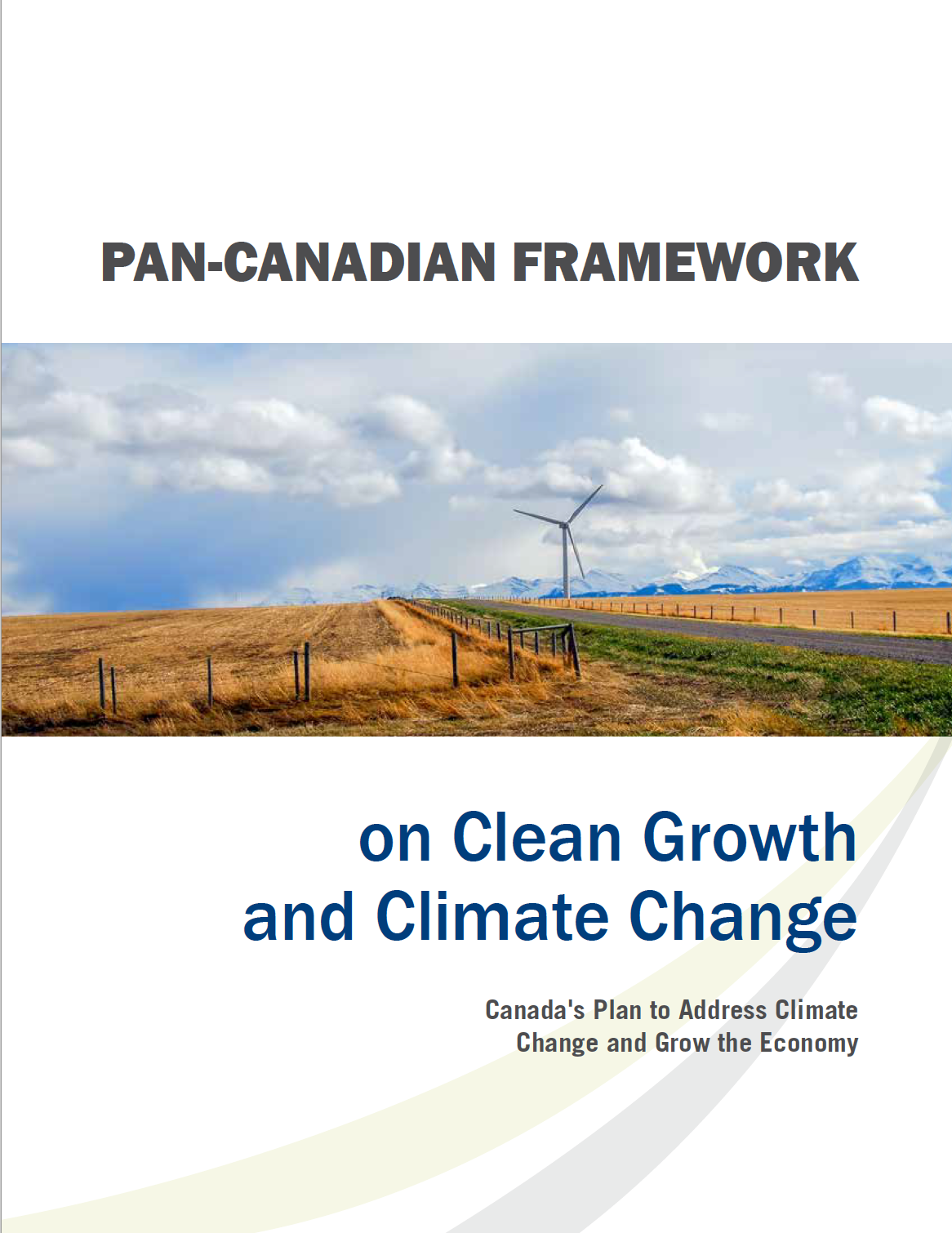 Pan-Canadian Framework on Clean Growth and Climate Change
